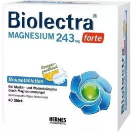 BIOLECTRA Magnesium 243 mg forte Orange Effervescent Tab, 40 st