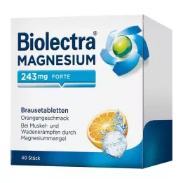 BIOLECTRA Magnesium 243 mg forte Orange Effervescent Tab, 40 st