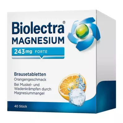 BIOLECTRA Magnesium 243 mg forte Orange Effervescent Tab, 40 st