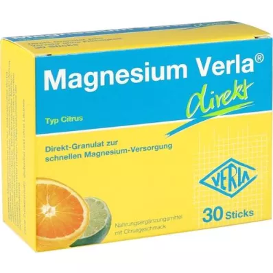 MAGNESIUM VERLA direct granulaat citrus, 30 stuks