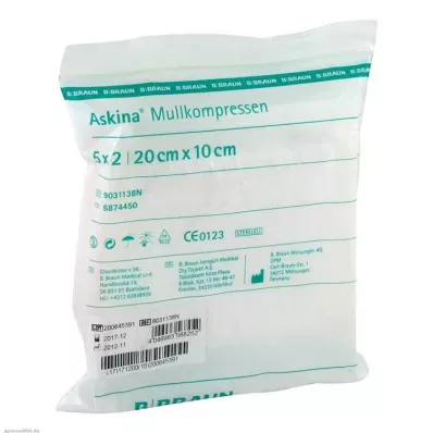 Askina gaaskompressen 10x20, 5x2 st Askina gaaskompressen 10x20, 5x2 st