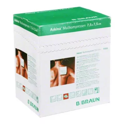 ASKINA Gaaskompressen 7,5x7,5 cm steriel, 25X2 st