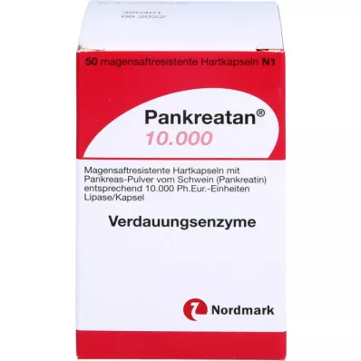 PANKREATAN 10.000 harde capsules met enterische laag, 50 stuks