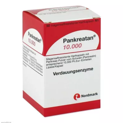 PANKREATAN 10.000 harde capsules met enterische laag, 50 stuks PANKREATAN 10.000 harde capsules met enterische laag, 50 stuks