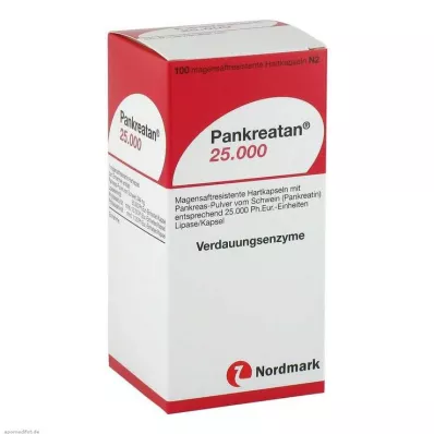 PANKREATAN 25.000 harde capsules met enterische coating, 100 stuks PANKREATAN 25.000 harde capsules met enterische coating, 100 stuks