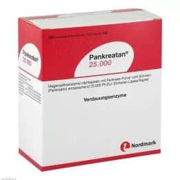 PANKREATAN 25.000 harde capsules met enterische laag, 200 stuks
