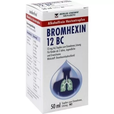 BROMHEXIN 12 BC Druppels voor oraal gebruik, 50 ml