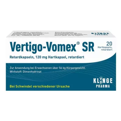 VERTIGO-VOMEX SR capsules met vertraagde afgifte, 20 stuks VERTIGO-VOMEX SR capsules met vertraagde afgifte, 20 stuks