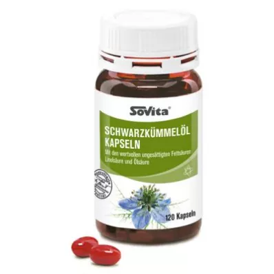 Sovita zwarte komijnolie capsules (120 stuks) Sovita zwarte komijnolie capsules (120 stuks)