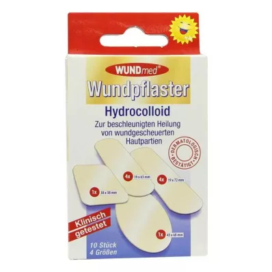 WUNDPFLASTER Hydrocolloïd 4 maten, 10 stuks WUNDPFLASTER Hydrocolloïd 4 maten, 10 stuks
