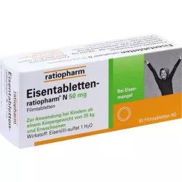 EISENTABLETTEN-ratiopharm N 50 mg filmomhulde tabletten, 50 st