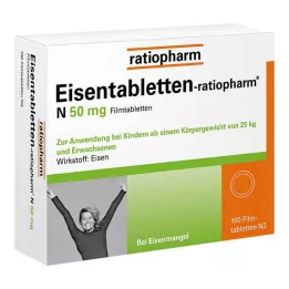 EISENTABLETTEN-ratiopharm N 50 mg filmomhulde tabletten, 100 st