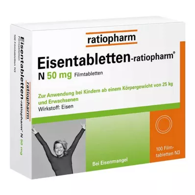 EISENTABLETTEN-ratiopharm N 50 mg filmomhulde tabletten, 100 st EISENTABLETTEN-ratiopharm N 50 mg filmomhulde tabletten, 100 st