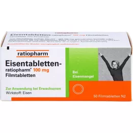 EISENTABLETTEN-ratiopharm 100 mg filmomhulde tabletten, 50 st