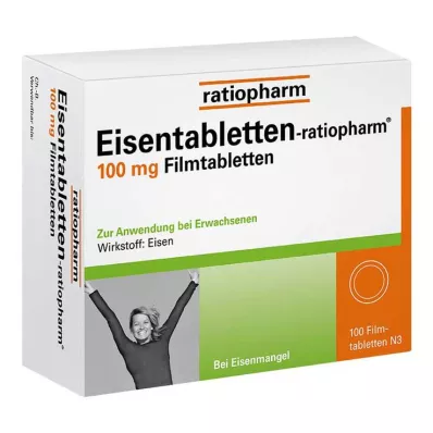 EISENTABLETTEN-ratiopharm 100 mg filmomhulde tabletten, 100 st EISENTABLETTEN-ratiopharm 100 mg filmomhulde tabletten, 100 st
