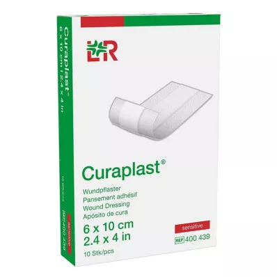 CURAPLAST Wondverband gevoelig 6x10 cm 1 m, 10 st