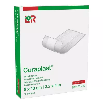 CURAPLAST Wondverband gevoelig 8x10 cm 1 m, 10 st