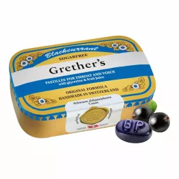 GRETHERS Zwarte Bes Zilver zf.Past.tin, 110 g