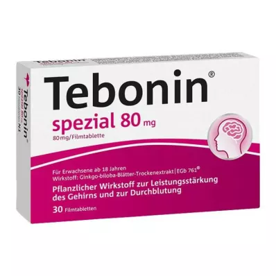 TEBONIN speciale filmomhulde tabletten van 80 mg, 30 stuks TEBONIN speciale filmomhulde tabletten van 80 mg, 30 stuks