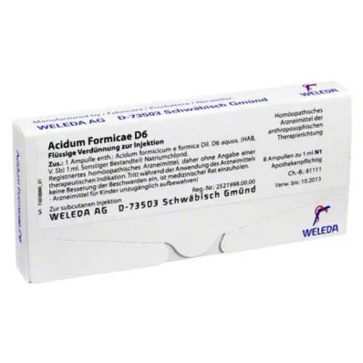 Acidum Formicae D 6 ampullen, 8 st Acidum Formicae D 6 ampullen, 8 st