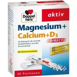 DOPPELHERZ Magnesium+Calcium+D3 DIRECT Pellets, 20 stuks