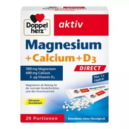 DOPPELHERZ Magnesium+Calcium+D3 DIRECT Pellets, 20 stuks