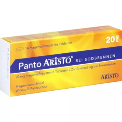 PANTO Aristo voor brandend maagzuur 20 mg enterische tabletten, 14 st