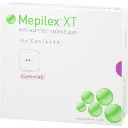 MEPILEX XT 10x10 cm schuimverband, 5 stuks