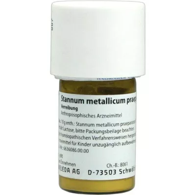 STANNUM METALLICUM praeparatum D 12 trituratie, 20 g
