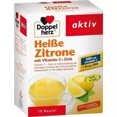 DOPPELHERZ hete citroen vitamine C+zink korrels, 10 stuks