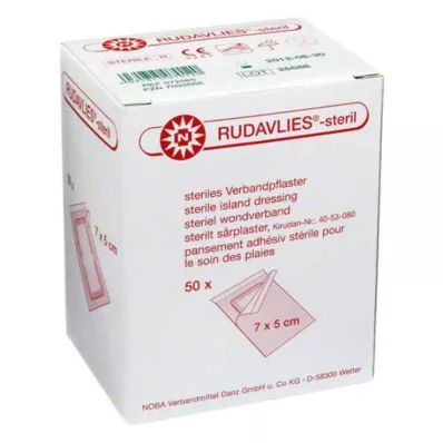 Rudavlies 7cmx5cm verbandkussen, 50 stuks Rudavlies 7cmx5cm verbandkussen, 50 stuks