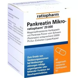 PANKREATIN Micro-ratio.20.000 harde capsules met enterische coating, 50 st