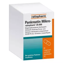 Pancreatine micro ratio.20000 harde maagcapsules, 50 stuks