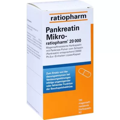 PANKREATIN Micro-ratio.20.000 harde capsules met enterische coating, 100 st