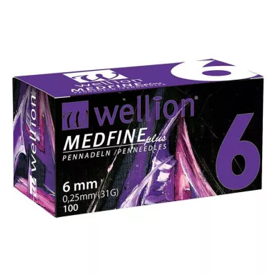 WELLION MEDFINE plus pennaalden 6 mm, 100 stuks WELLION MEDFINE plus pennaalden 6 mm, 100 stuks