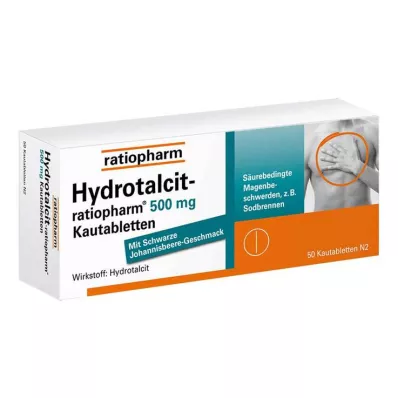 HYDROTALCIT-ratiopharm 500 mg kauwtabletten, 50 st HYDROTALCIT-ratiopharm 500 mg kauwtabletten, 50 st