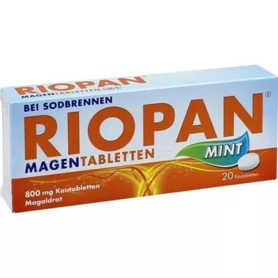 RIOPAN Maagtabletten Mint 800 mg Kauwtabletten, 20 stuks