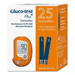 GLUCO TEST Plus bloedglucoseteststrips, 25 stuks