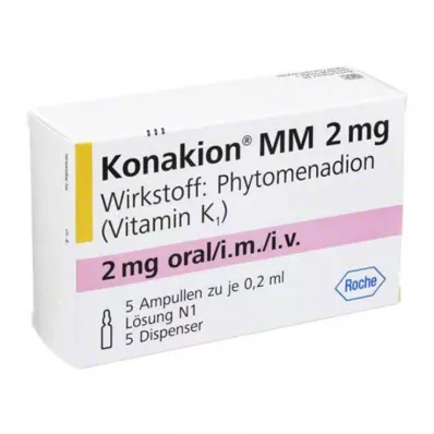 KONAKION MM 2 mg oplossing, 5 stuks KONAKION MM 2 mg oplossing, 5 stuks