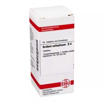 ACIDUM SALICYLICUM D 6 tabletten, 80 stuks