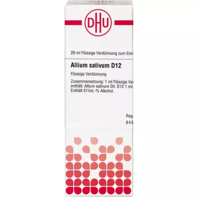 ALLIUM SATIVUM D 12 Verdunning, 20 ml