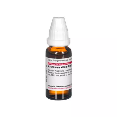 ARSENICUM ALBUM D 200 verdunning, 20 ml ARSENICUM ALBUM D 200 verdunning, 20 ml