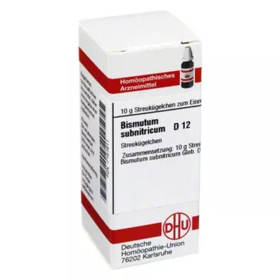 BISMUTUM SUBNITRICUM D 12 bolletjes, 10 g BISMUTUM SUBNITRICUM D 12 bolletjes, 10 g