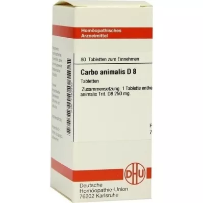 CARBO ANIMALIS D 8 tabletten, 80 stuks