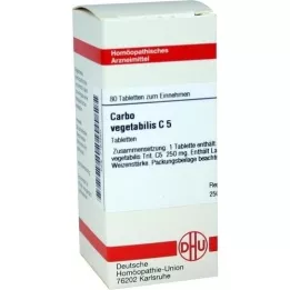 CARBO VEGETABILIS C 5 tabletten, 80 st