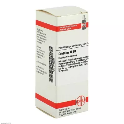CROTALUS D 30 Verdunning, 20 ml CROTALUS D 30 Verdunning, 20 ml