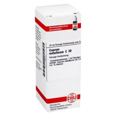 CUPRUM METALLICUM C 30 verdunning, 20 ml CUPRUM METALLICUM C 30 verdunning, 20 ml