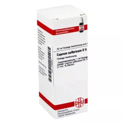 CUPRUM SULFURICUM D 6 Verdunning, 20 ml CUPRUM SULFURICUM D 6 Verdunning, 20 ml