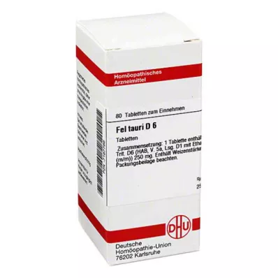 FEL TAURI D 6 tabletten, 80 stuks FEL TAURI D 6 tabletten, 80 stuks