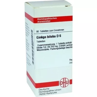 GINKGO BILOBA D 12 tabletten, 80 stuks